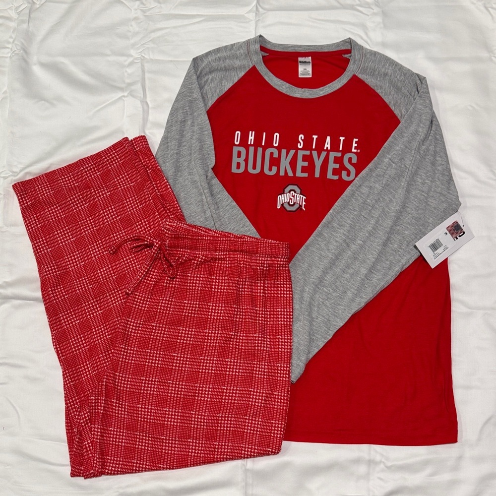 Ohio State Buckeyes men’s Pajamas Set - Red and Gray